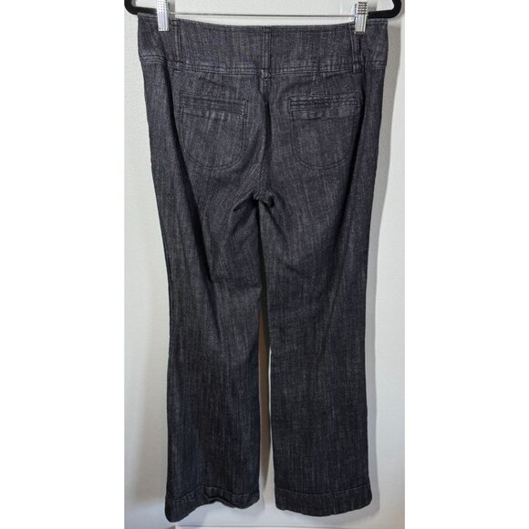 Boom Boom Trouser Jeans Wide Leg Juniors 13 Mid Rise Straight Leg Dark Wash - Picture 2 of 11